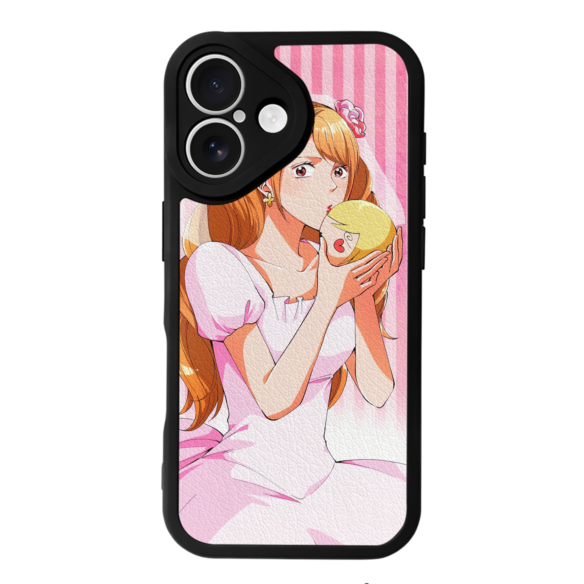 （画像用） ワンピース ONE PIECE 【iPhone 16シリーズ対応】シリコンスマホケース（レザー調） 材質：シリコン